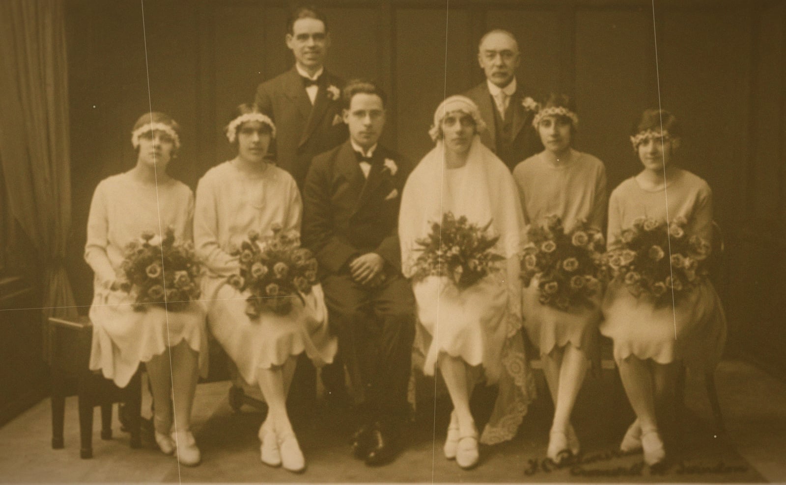 Sample restoration of an old family photo — before